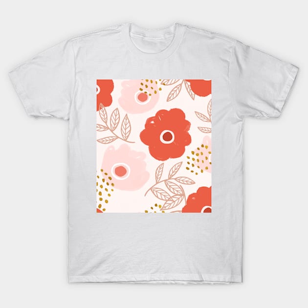 Cute Floral Print T-Shirt by NewburyBoutique